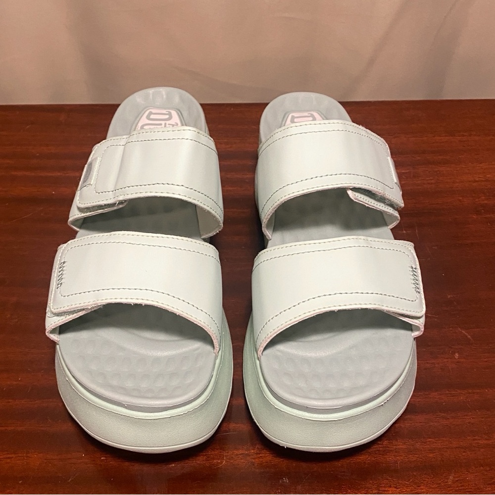 Hey Dude Delray Slide Classic Women’s Sandals Platform Jade Size 10 - Picture 4 of 7